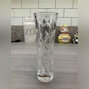 RCR ROYAL CRYSTAL ROCK LAURAS CLEAR LEAD VASE MADE IN ITALY